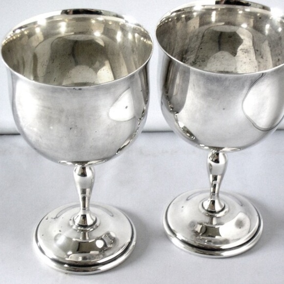 Reed &‎ Barton unpolished silver goblets - Picture 10 of 10